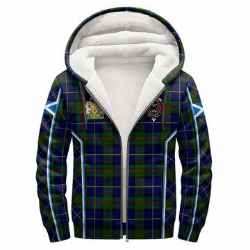 MacLeod (McLeod) Tartan Crest Sherpa Hoodie Scotland Coat of Arm Flag Style