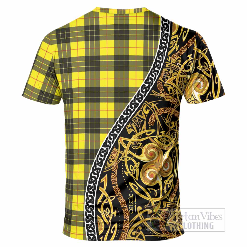 MacLeod (McLeod) Tartan Crest T-Shirt Celtic Knot and Triple Trickle Spiral Symbols
