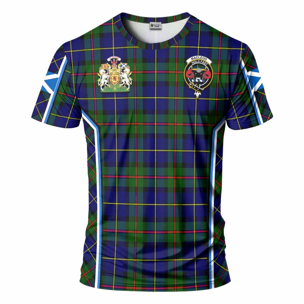 MacLeod (McLeod) Tartan Crest T-shirt Scotland Coat of Arm Flag Style - Tartan Vibes Clothing