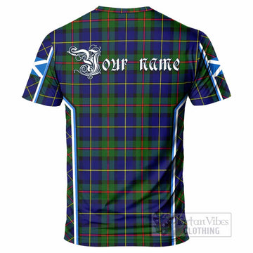 MacLeod (McLeod) Tartan Crest T-shirt Scotland Coat of Arm Flag Style
