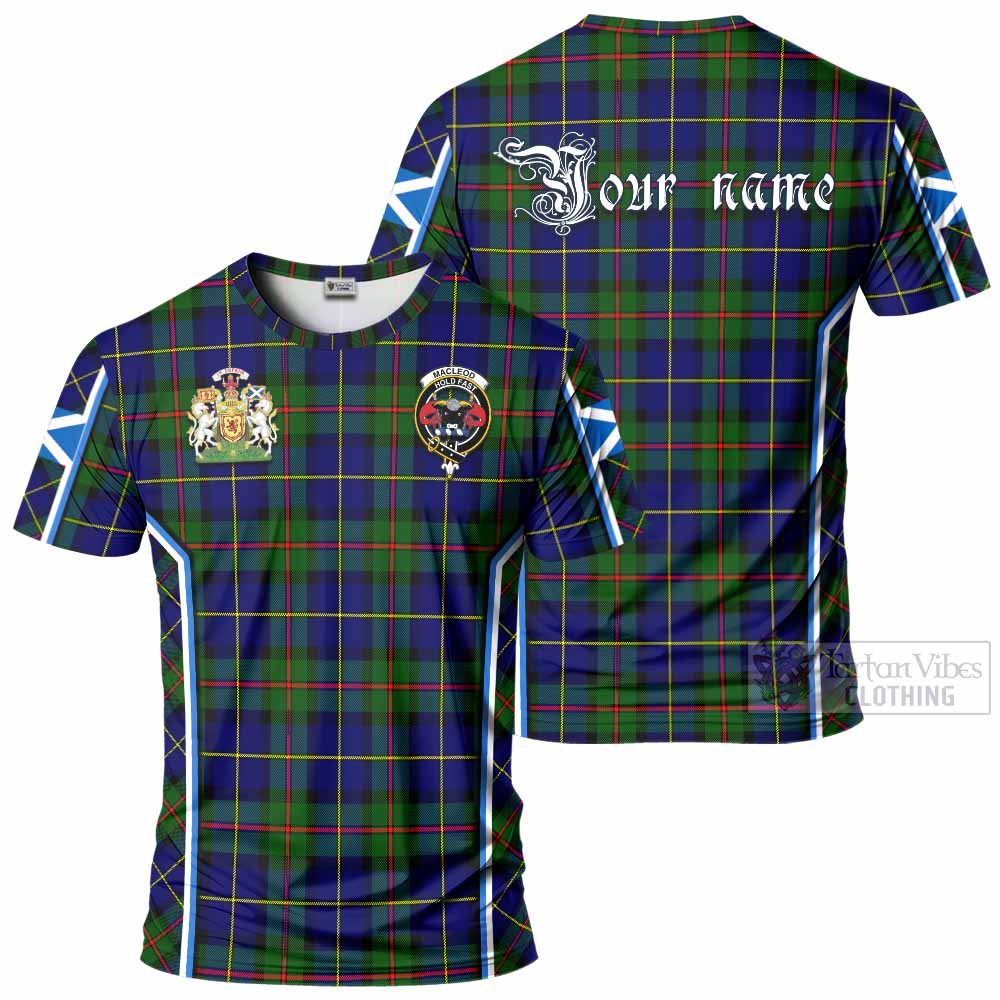 MacLeod (McLeod) Tartan Crest T-shirt Scotland Coat of Arm Flag Style - Tartan Vibes Clothing