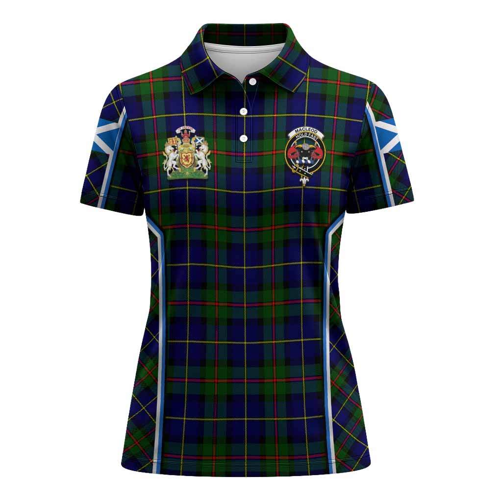 MacLeod (McLeod) Tartan Crest Women's Polo Shirt Scotland Coat of Arm Flag Style - Tartan Vibes Clothing