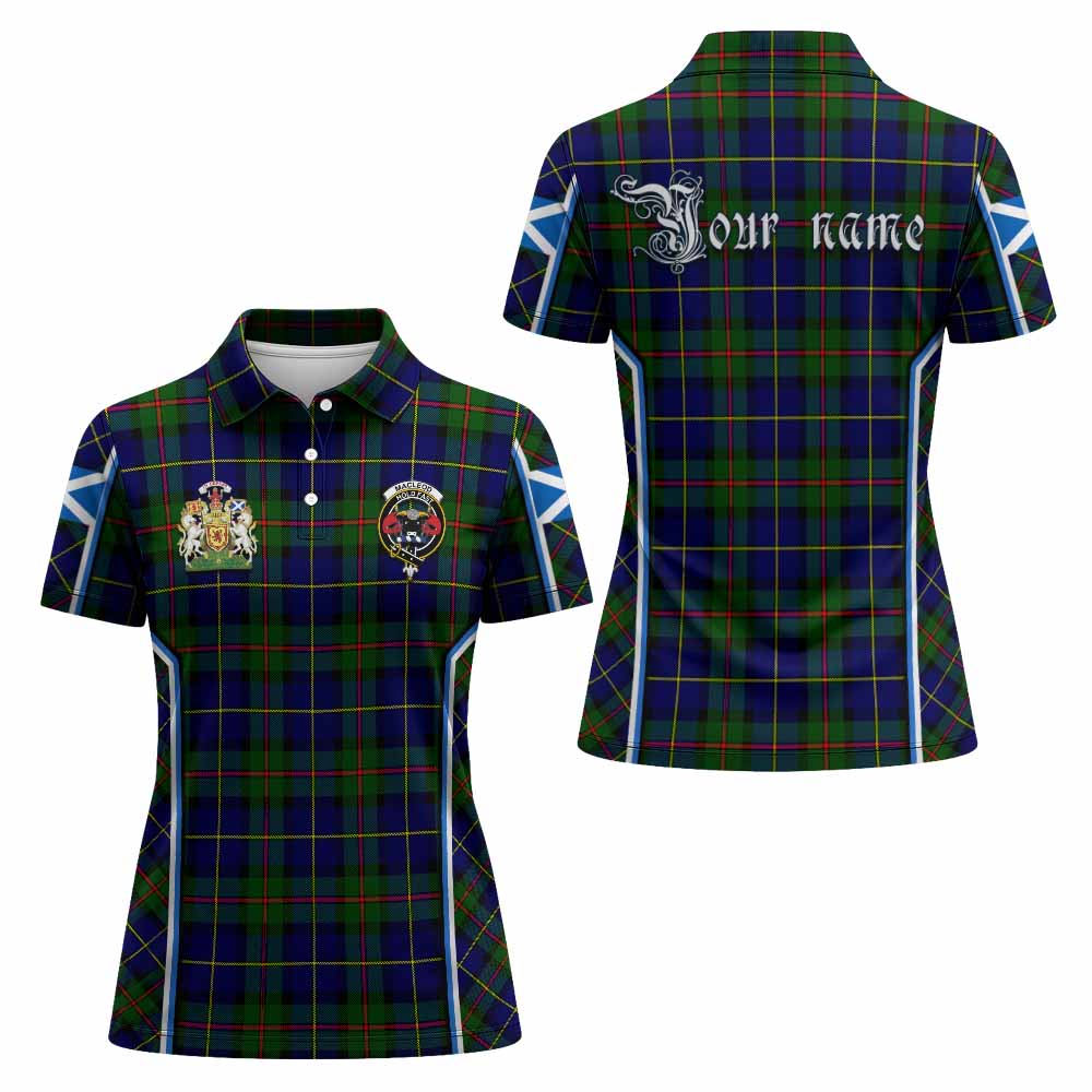MacLeod (McLeod) Tartan Crest Women's Polo Shirt Scotland Coat of Arm Flag Style - Tartan Vibes Clothing