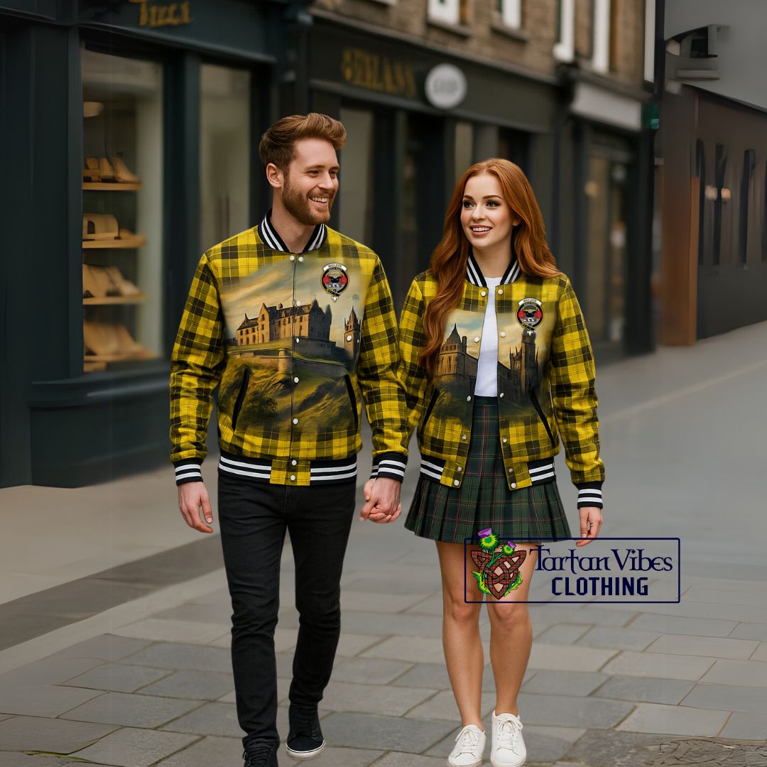 MacLeod (McLeod) Tartan Family Crest Baseball Jacket with Scottish Ancient Castle Style