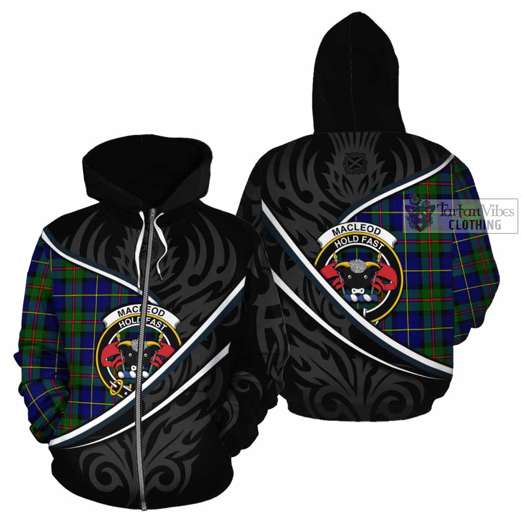 MacLeod (McLeod) Tartan Family Crest Cotton Hoodie Celtic Scottish Thistle Floral - Tartan Vibes Clothing