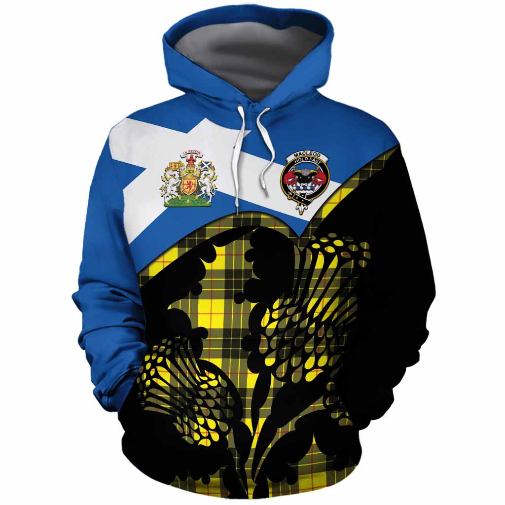 MacLeod (McLeod) Tartan Family Crest Cotton Hoodie Scotland Thistle Floral Flag Style