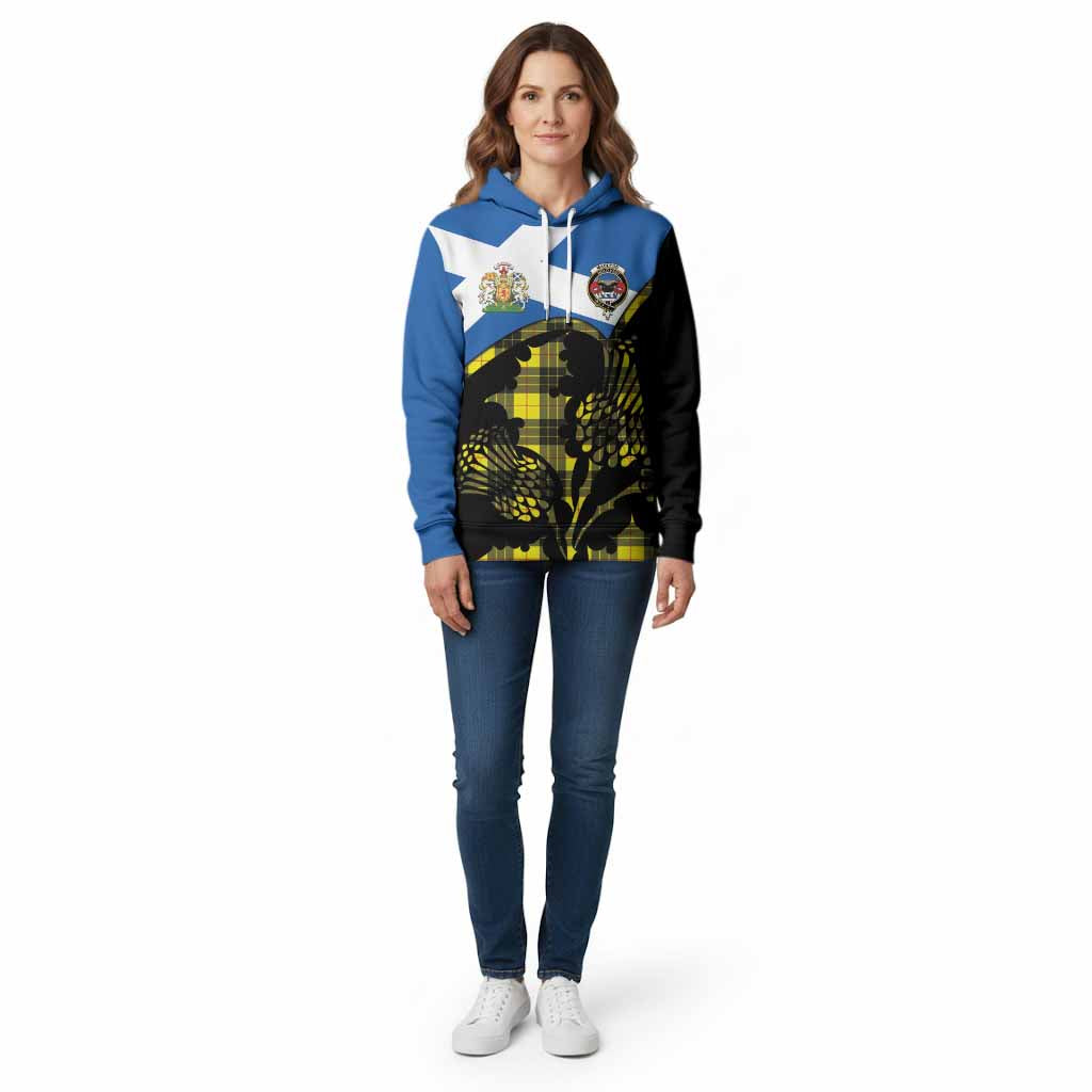 MacLeod (McLeod) Tartan Family Crest Cotton Hoodie Scotland Thistle Floral Flag Style