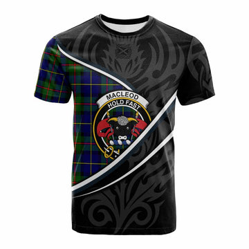 MacLeod (McLeod) Tartan Family Crest Cotton T-shirt Celtic Scottish Thistle Floral