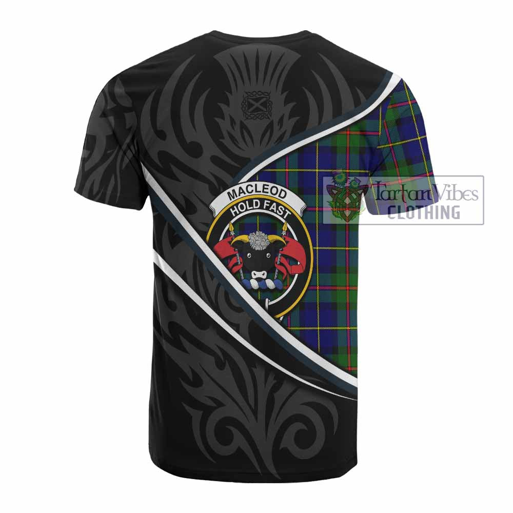 MacLeod (McLeod) Tartan Family Crest Cotton T-shirt Celtic Scottish Thistle Floral - Tartan Vibes Clothing