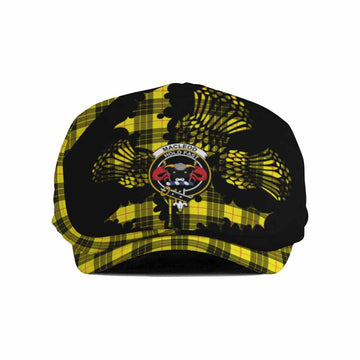 MacLeod (McLeod) Tartan Family Crest Flat Cap, Jeff Cap Scotland Thistle Floral