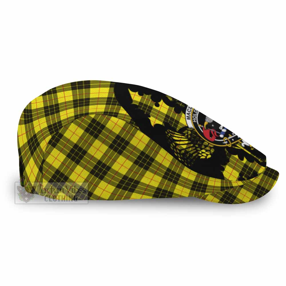 MacLeod (McLeod) Tartan Family Crest Flat Cap, Jeff Cap Scotland Thistle Floral