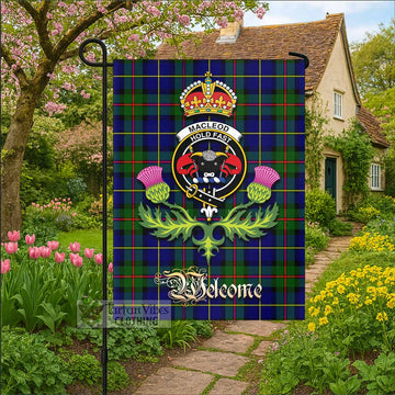 MacLeod (McLeod) Tartan Family Crest Garden Flag Royal Thistle Welcome Style
