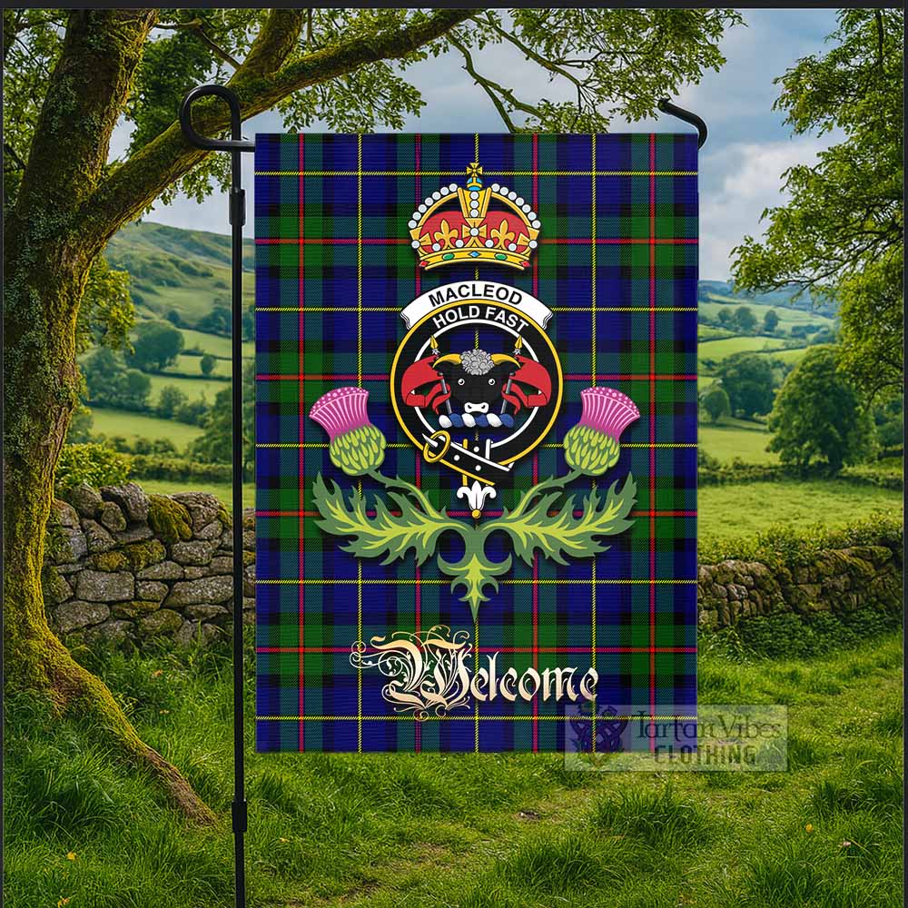 MacLeod (McLeod) Tartan Family Crest Garden Flag Royal Thistle Welcome Style - Tartan Vibes Clothing