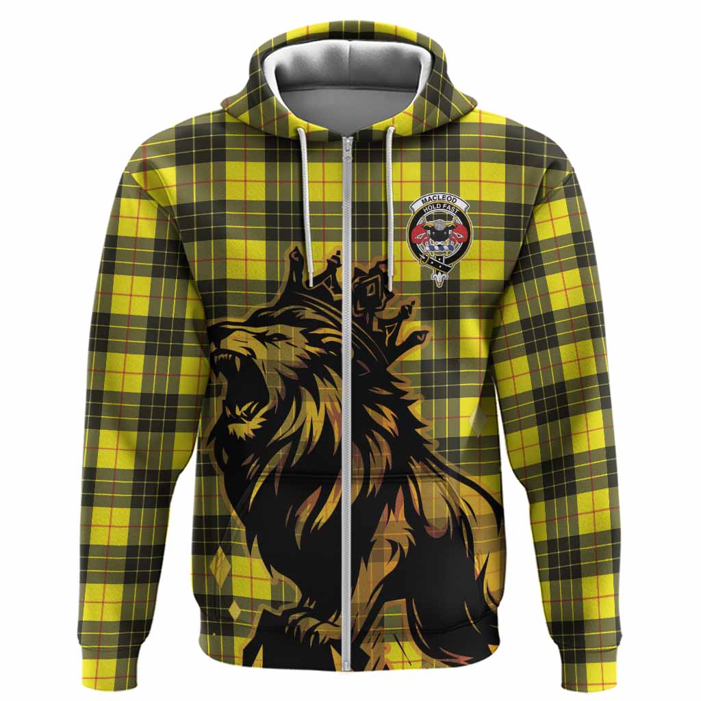 MacLeod (McLeod) Tartan Family Crest Hoodie Crowned Lion Roaring