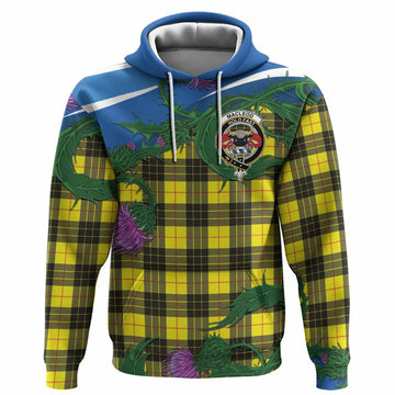 MacLeod (McLeod) Tartan Family Crest Hoodie Thistle in Minimalism