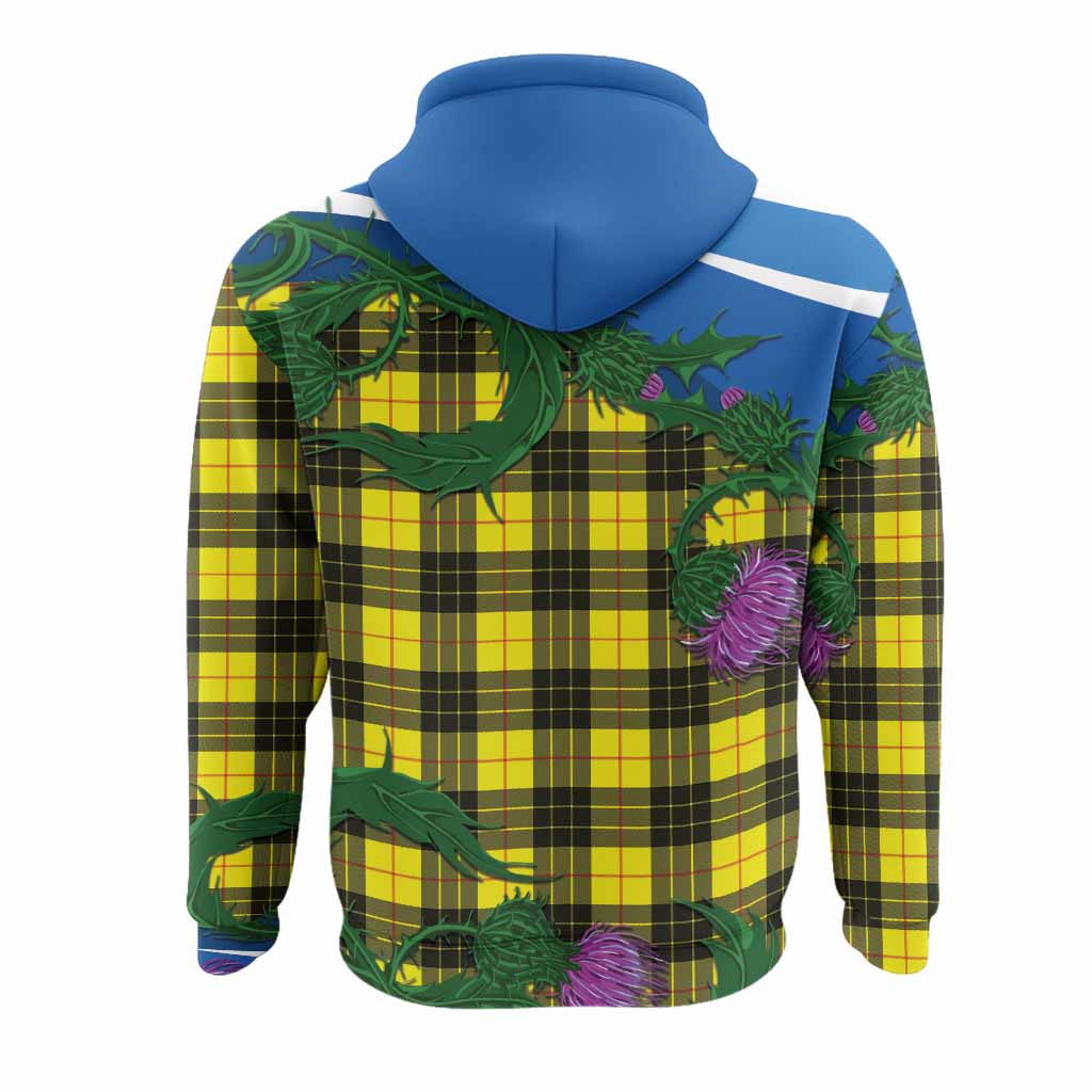 MacLeod (McLeod) Tartan Family Crest Hoodie Thistle in Minimalism