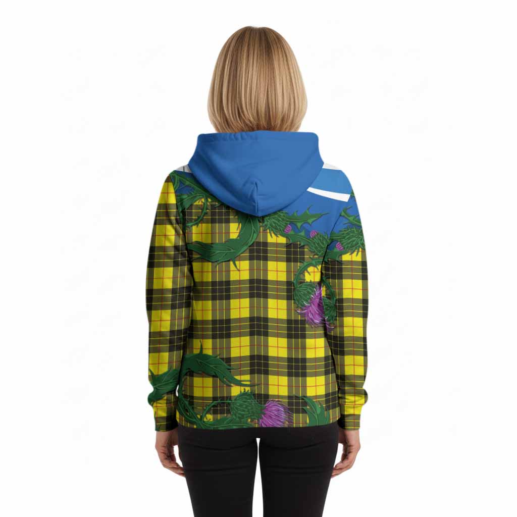 MacLeod (McLeod) Tartan Family Crest Hoodie Thistle in Minimalism