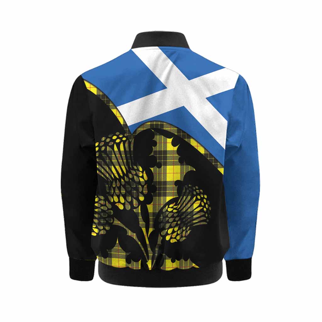 MacLeod (McLeod) Tartan Family Crest Kid Bomber Jacket Scotland Thistle Floral Flag Style