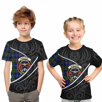 MacLeod (McLeod) Tartan Family Crest Kid T-shirt Celtic Scottish Thistle Floral