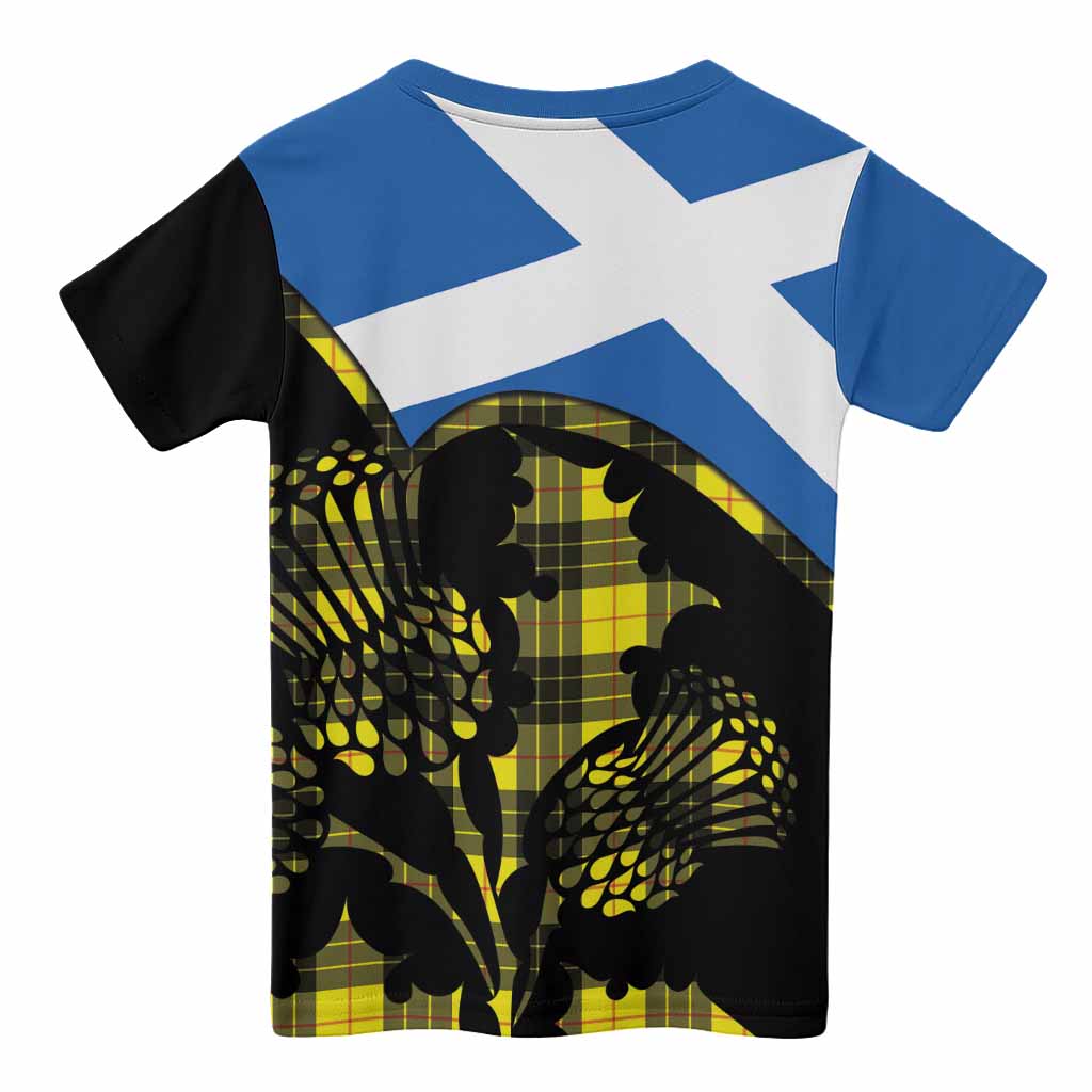 MacLeod (McLeod) Tartan Family Crest Kid T-shirt Scotland Thistle Floral Flag Style