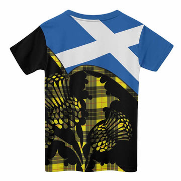 MacLeod (McLeod) Tartan Family Crest Kid T-shirt Scotland Thistle Floral Flag Style