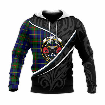 MacLeod (McLeod) Tartan Family Crest Knitted Hoodie Celtic Scottish Thistle Floral