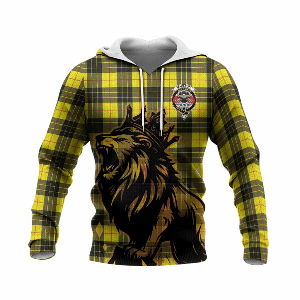 MacLeod (McLeod) Tartan Family Crest Knitted Hoodie Crowned Lion Roaring