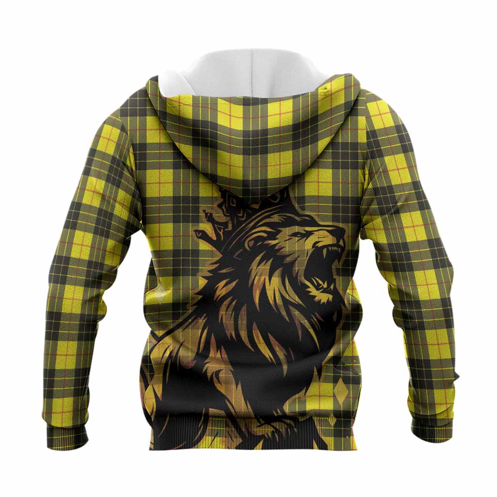 MacLeod (McLeod) Tartan Family Crest Knitted Hoodie Crowned Lion Roaring