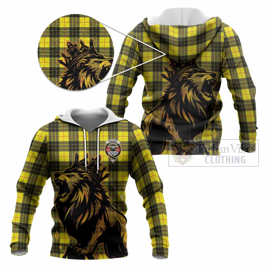 MacLeod (McLeod) Tartan Family Crest Knitted Hoodie Crowned Lion Roaring