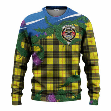 MacLeod (McLeod) Tartan Family Crest Knitted Sweater Thistle in Minimalism