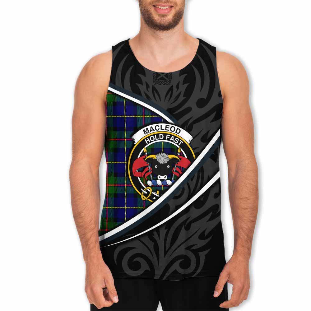 MacLeod (McLeod) Tartan Family Crest Men Tank Top Celtic Scottish Thistle Floral - Tartan Vibes Clothing