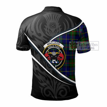 MacLeod (McLeod) Tartan Family Crest Polo Shirt Celtic Scottish Thistle Floral