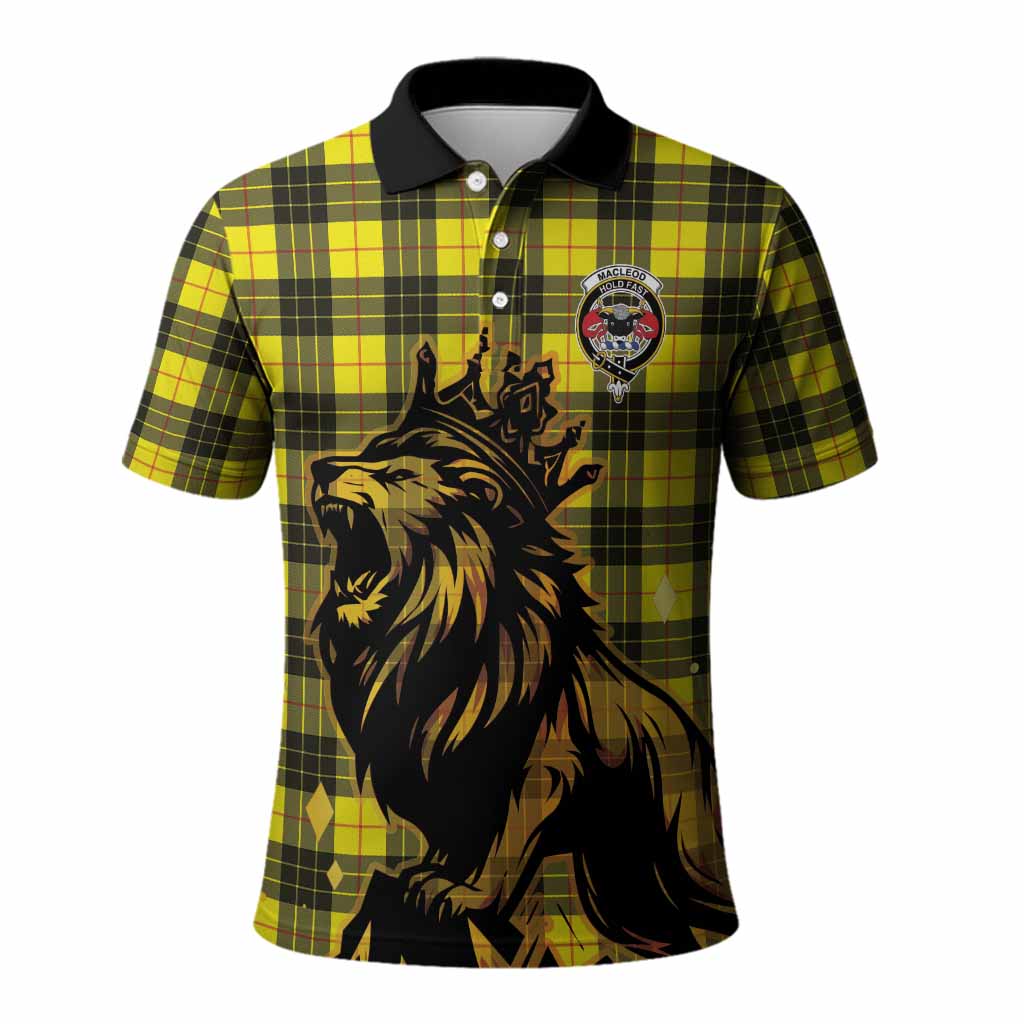 MacLeod (McLeod) Tartan Family Crest Polo Shirt Crowned Lion Roaring