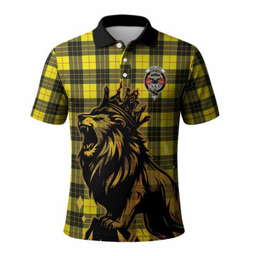 MacLeod (McLeod) Tartan Family Crest Polo Shirt Crowned Lion Roaring