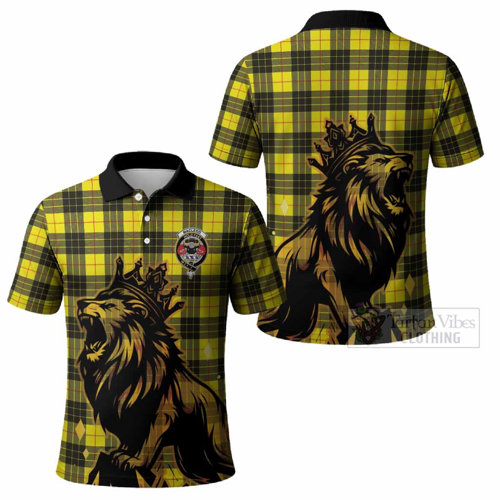 MacLeod (McLeod) Tartan Family Crest Polo Shirt Crowned Lion Roaring