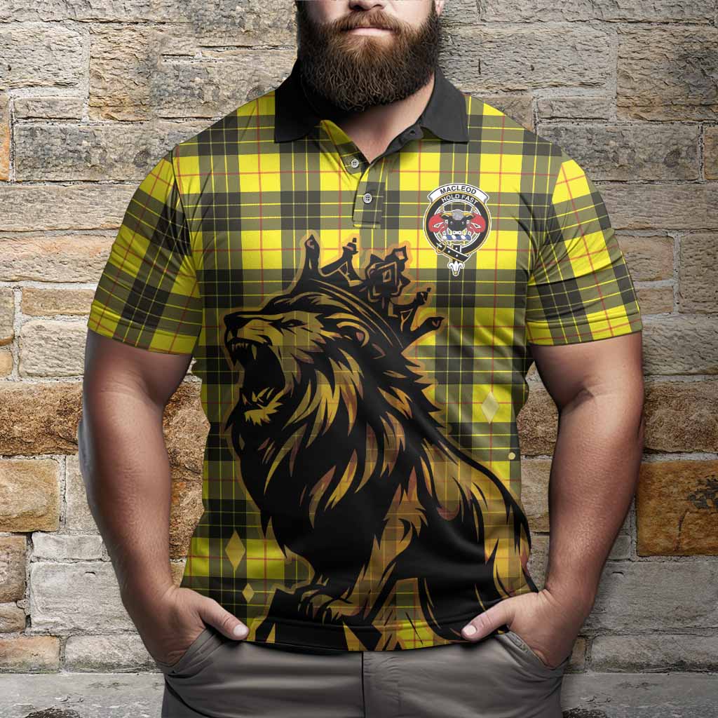 MacLeod (McLeod) Tartan Family Crest Polo Shirt Crowned Lion Roaring