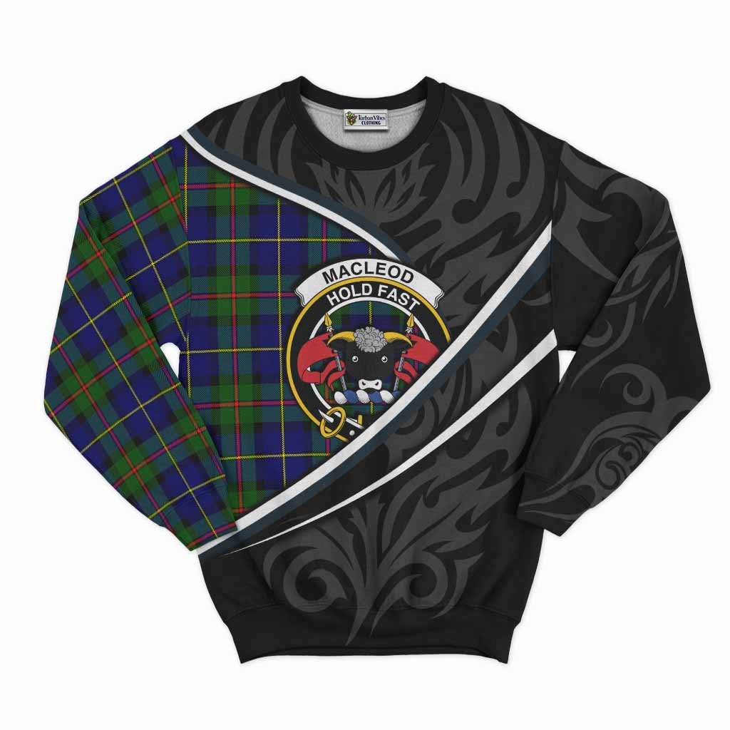 MacLeod (McLeod) Tartan Family Crest Sweatshirt Celtic Scottish Thistle Floral - Tartan Vibes Clothing