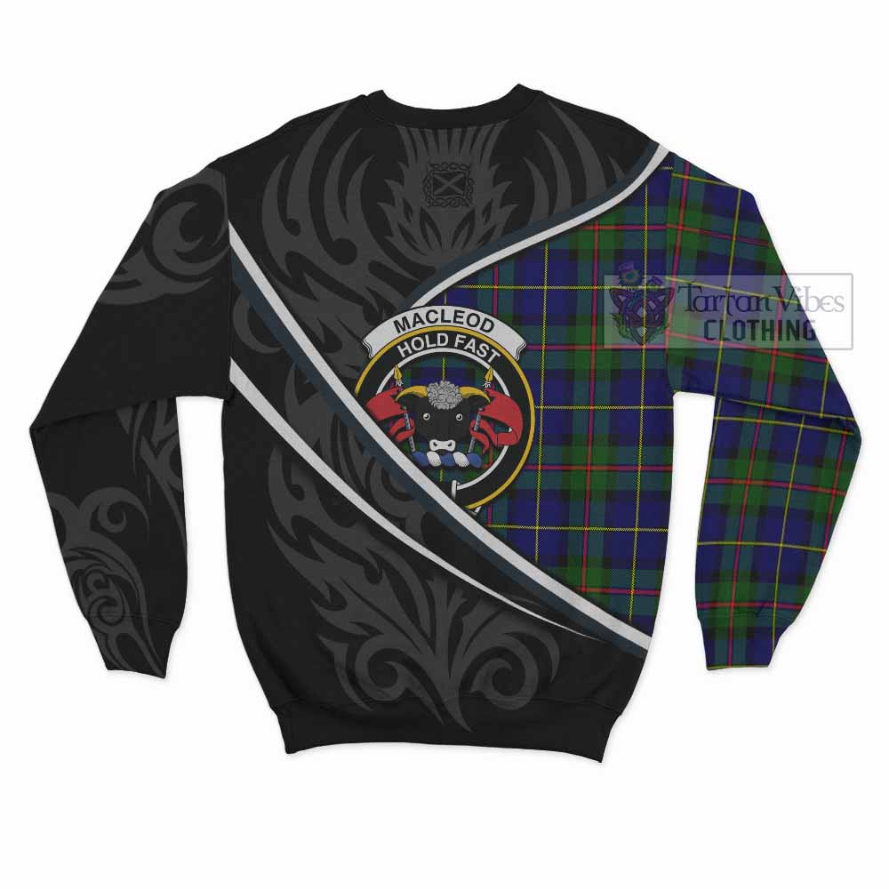 MacLeod (McLeod) Tartan Family Crest Sweatshirt Celtic Scottish Thistle Floral - Tartan Vibes Clothing