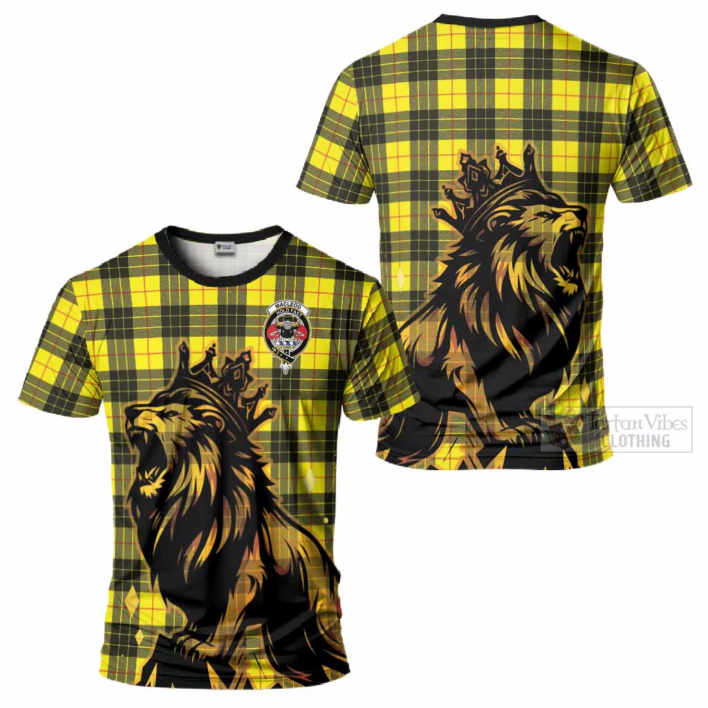 MacLeod (McLeod) Tartan Family Crest T-Shirt Crowned Lion Roaring
