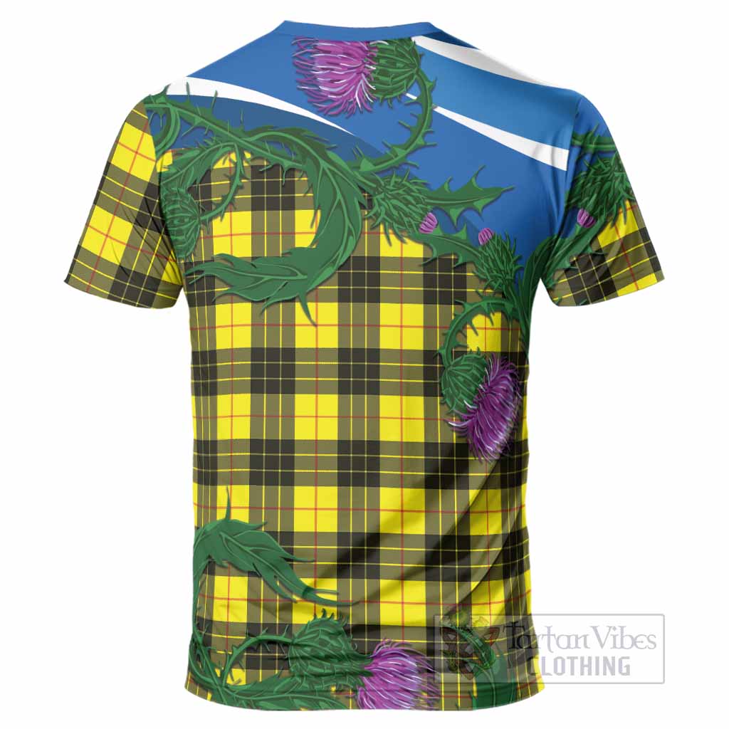 MacLeod (McLeod) Tartan Family Crest T-Shirt Thistle in Minimalism