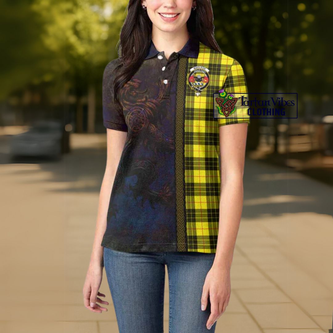 MacLeod (McLeod) Tartan Family Crest Women's Polo Shirt Alba Gu Brath Be Brave Lion Ancient Style