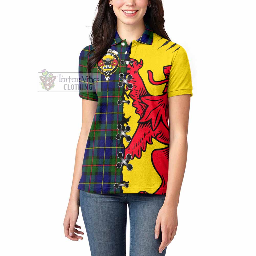 MacLeod (McLeod) Tartan Family Crest Women's Polo Shirt Lion Rampant Honor - Tartan Vibes Clothing