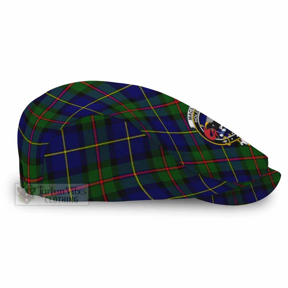 MacLeod (McLeod) Tartan Flat Cap, Jeff Cap Cross Style with Family Crest - Tartan Vibes Clothing