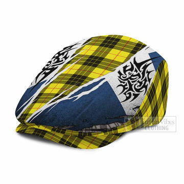 MacLeod (McLeod) Tartan Flat Cap, Jeff Cap Scotland Flag Ripped Tribal Design