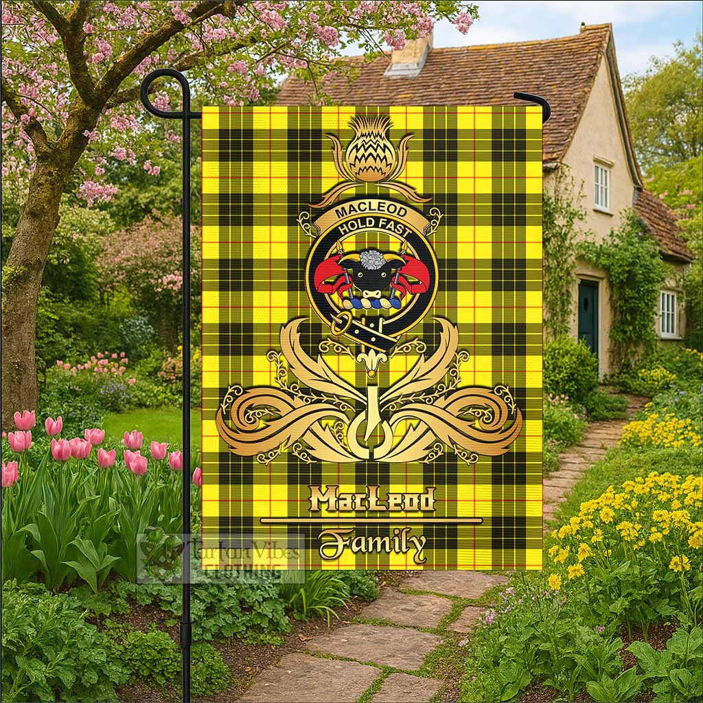 MacLeod (McLeod) Tartan Garden Flag with Highland Thistle Cherish Family Crest Style - Tartan Vibes Clothing