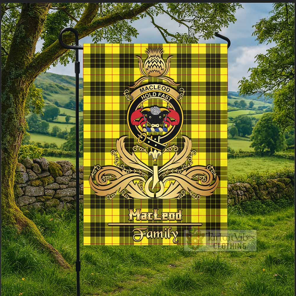 MacLeod (McLeod) Tartan Garden Flag with Highland Thistle Cherish Family Crest Style - Tartan Vibes Clothing