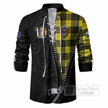 MacLeod (McLeod) Tartan Ghillie Shirt New Zealand Pattern Unique Zipper Stylized