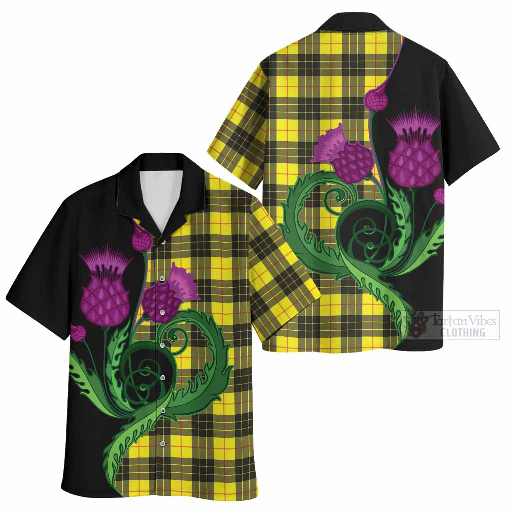 MacLeod (McLeod) Tartan Hawaiian Shirt Traditional Scottish Thistle