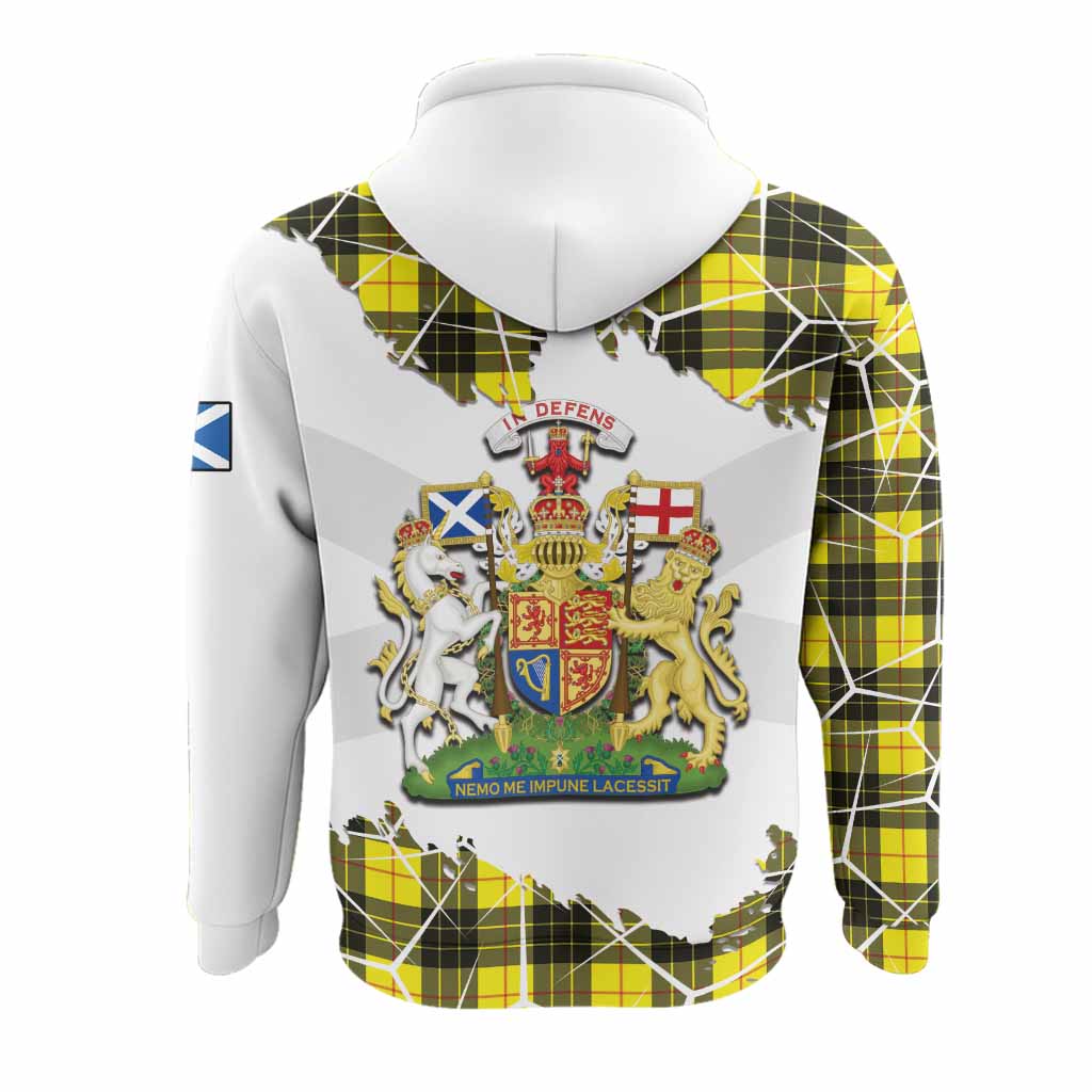 MacLeod (McLeod) Tartan Hoodie with Family Crest and Lion Rampant Grunge Style