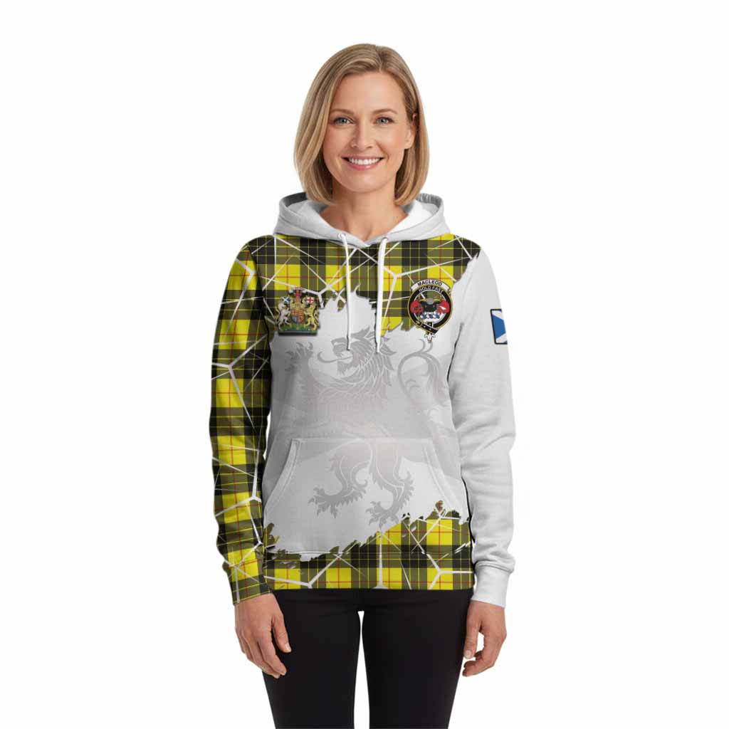 MacLeod (McLeod) Tartan Hoodie with Family Crest and Lion Rampant Grunge Style